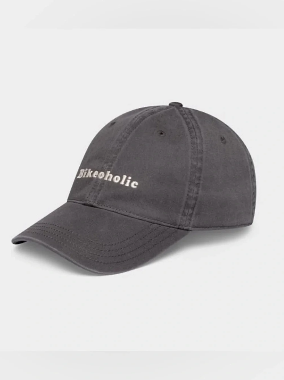 NWT Dedicated Bikeaholic Dad Hat Gray Embroidered Baseball Cap Adjustable Unisex